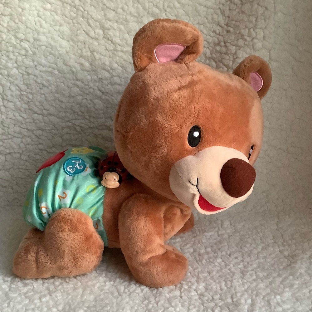 Vtech Explore & Crawl Learning Plush Bear Cub Talks and Crawls Working Toy